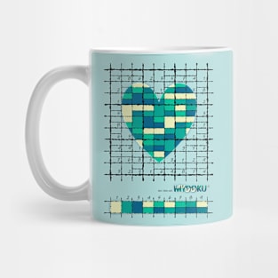 Mydoku_006_H001_005_F: Sudoku, Sudoku coloring, logic, logic puzzle, holiday puzzle, fun, away from screen Mug